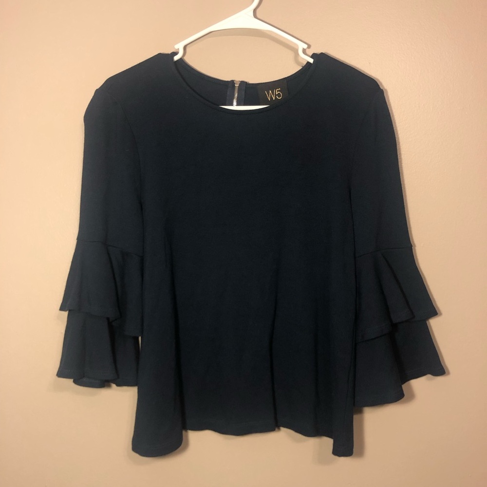 Anthropologie “W5” Blouse with Peplum sleeves